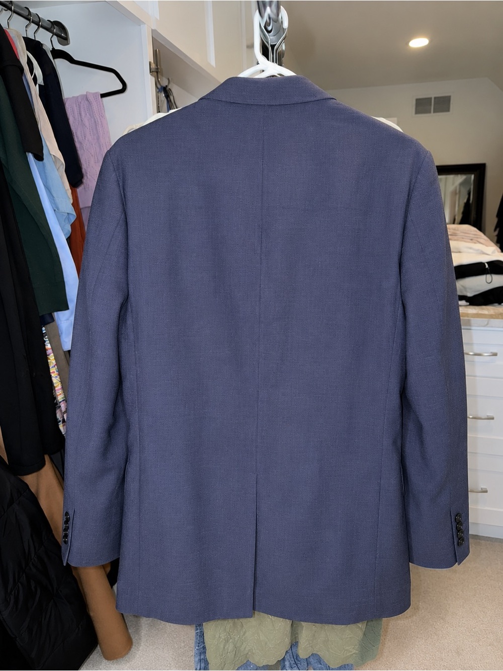 Andrew Marc Textured Navy Sport Coat - Picture 2 of 4